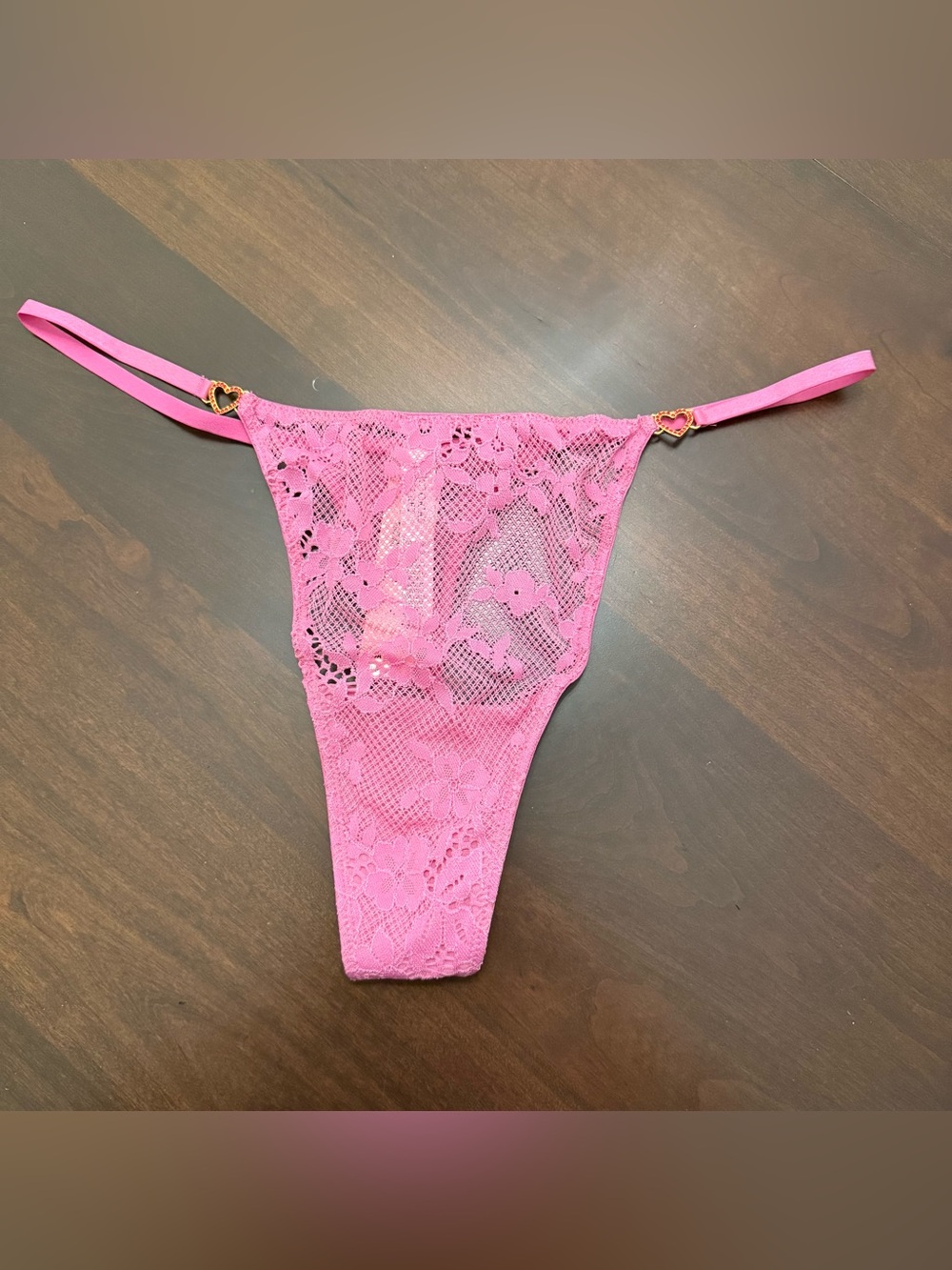 Victoria's Secret Dream angels Strappy Hardware Thong Panty Pink XL